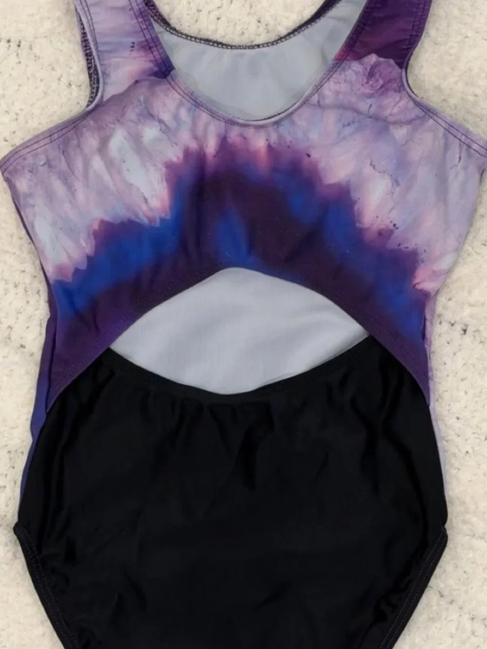 Destira Purple Tie Dye Gymnastics Leotard Child Small CS